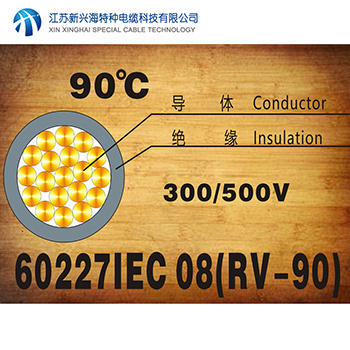 內(nèi)部布線用導(dǎo)體溫度為90℃的單芯軟導(dǎo)體無(wú)護(hù)套電纜