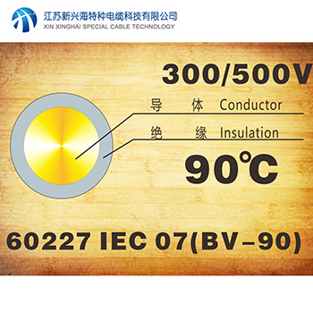 內(nèi)部布線用導(dǎo)體溫度為90℃的單芯實(shí)心導(dǎo)體無(wú)護(hù)套電纜